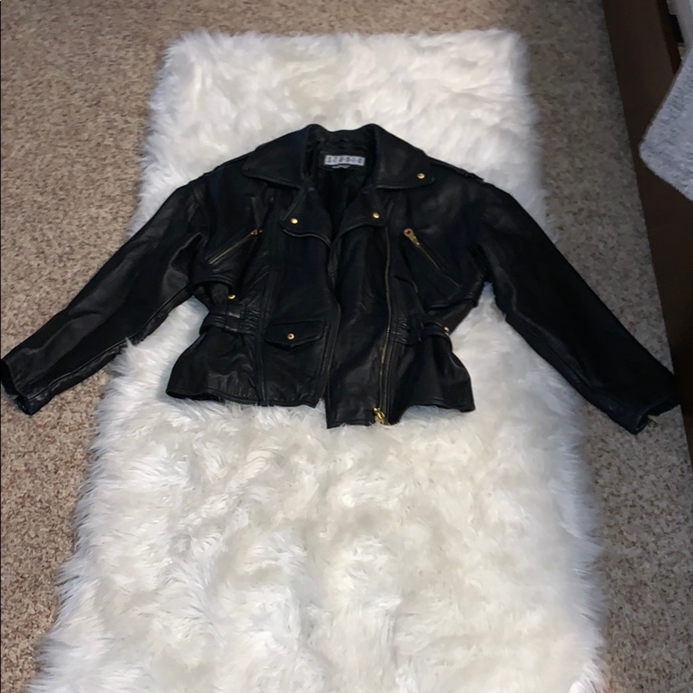 100% real leather jacket